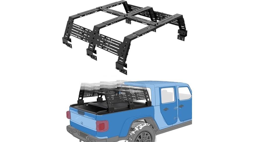 adjustable truck bed storage rack