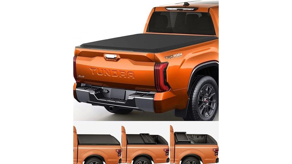 soft tri fold tonneau cover tundra 5 5ft