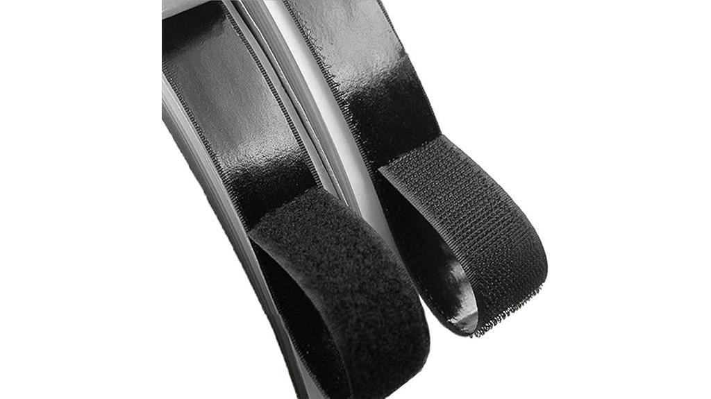 adhesive black hook and loop tape